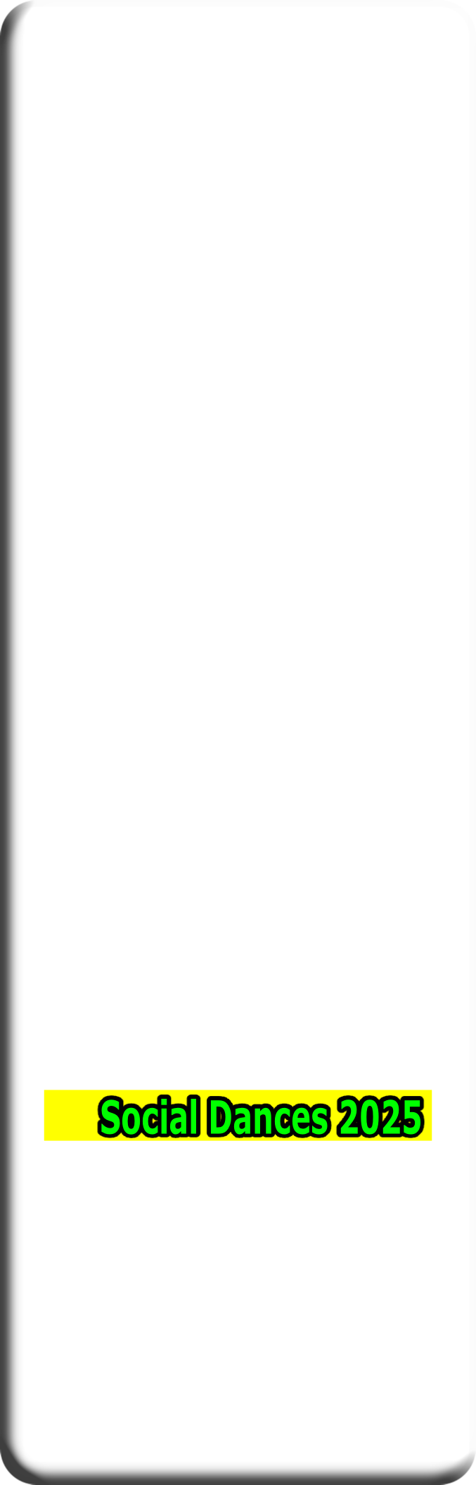Social Dances 2025
